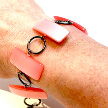 Load image into Gallery viewer, Pink Moonglow Geometric Stations Bracelet