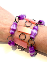 Load image into Gallery viewer, Pink Moonglow Geometric Stations Bracelet