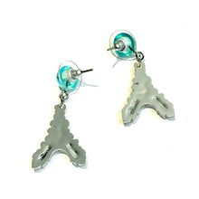 Load image into Gallery viewer, Silver Foil Ruffle Earrings