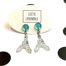 Load image into Gallery viewer, Silver Foil Ruffle Earrings