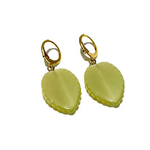 Load image into Gallery viewer, Sage Green Moonglow Leaf Cuff Hoops *