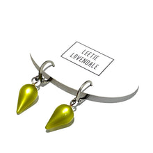 Load image into Gallery viewer, Olive Green Moonglow Midi Spike Cuff Hoops