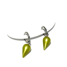 Load image into Gallery viewer, Olive Green Moonglow Midi Spike Cuff Hoops