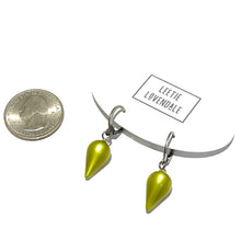 Load image into Gallery viewer, Olive Green Moonglow Midi Spike Cuff Hoops