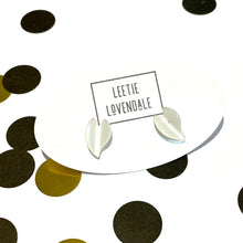 Load image into Gallery viewer, White Moonglow Ivy Leaf Stud Earrings