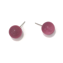 Load image into Gallery viewer, Cranberry Moonglow Ball Stud Earrings