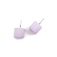 Load image into Gallery viewer, Lilac Grey Jumbo Cube Stud Earrings