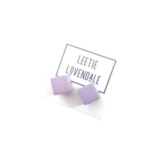 Load image into Gallery viewer, Lilac Grey Jumbo Cube Stud Earrings