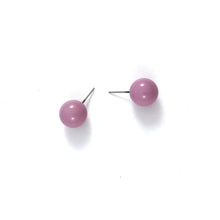 Load image into Gallery viewer, Mauve Purple Ball Stud Earrings