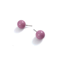 Load image into Gallery viewer, Mauve Purple Ball Stud Earrings