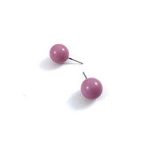Load image into Gallery viewer, Mauve Purple Ball Stud Earrings