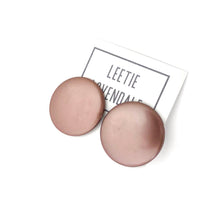 Load image into Gallery viewer, Metallic Brown Disc Stud Earrings