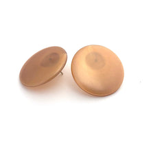 Load image into Gallery viewer, Metallic Copper Disc Stud Earrings