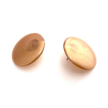 Load image into Gallery viewer, Metallic Copper Disc Stud Earrings