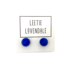 Load image into Gallery viewer, Cobalt Gumdrop Stud Earrings