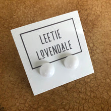 Load image into Gallery viewer, White Gumdrop Stud Earrings