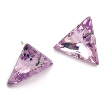 Load image into Gallery viewer, Vitrail Light Amethyst Faceted Triangle Stud Earrings