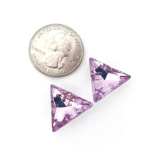 Load image into Gallery viewer, Vitrail Light Amethyst Faceted Triangle Stud Earrings