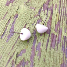 Load image into Gallery viewer, White Gumdrop Stud Earrings