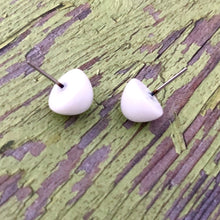 Load image into Gallery viewer, White Gumdrop Stud Earrings