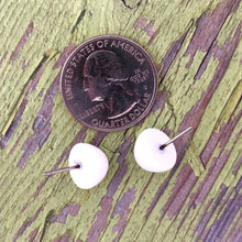 Load image into Gallery viewer, White Gumdrop Stud Earrings