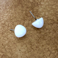 Load image into Gallery viewer, White Gumdrop Stud Earrings