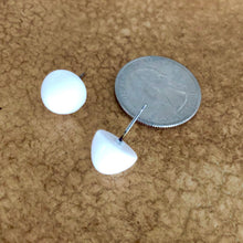Load image into Gallery viewer, White Gumdrop Stud Earrings