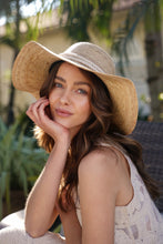 Load image into Gallery viewer, Floppy Palm Hat- Leaves Macrame Band