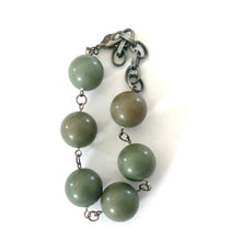 Load image into Gallery viewer, Moss Green Lucite Bubble Stations Bracelet