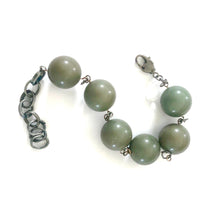 Load image into Gallery viewer, Moss Green Lucite Bubble Stations Bracelet