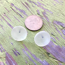 Load image into Gallery viewer, Clear Frosted Lucite Disc Stud Earrings