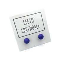 Load image into Gallery viewer, Cobalt Matte Lucite Ball Stud Earrings