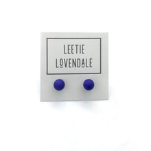 Load image into Gallery viewer, Cobalt Matte Lucite Ball Stud Earrings