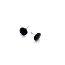 Load image into Gallery viewer, Brown Black Small Disc Stud Earrings