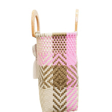 Load image into Gallery viewer, Wooden Handle Handwoven Tote