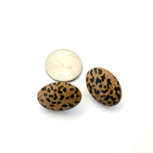 Load image into Gallery viewer, Leopard Print Oval Button Stud Earrings