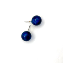 Load image into Gallery viewer, Navy Blue Moonglow Ball Stud Earrings