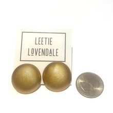 Load image into Gallery viewer, Golden Girl Retro Button Stud Earrings