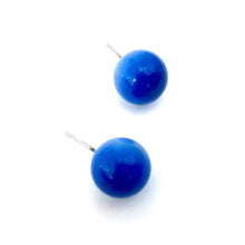 Load image into Gallery viewer, Sapphire Blue Moonglow Ball Stud Earrings