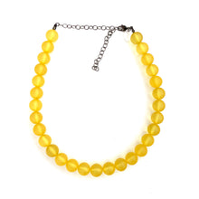 Load image into Gallery viewer, Golden Yellow Frosted Beaded Marco Necklace