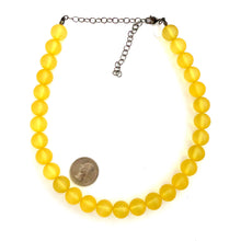 Load image into Gallery viewer, Golden Yellow Frosted Beaded Marco Necklace