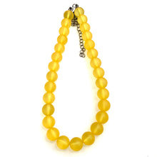 Load image into Gallery viewer, Golden Yellow Frosted Beaded Marco Necklace