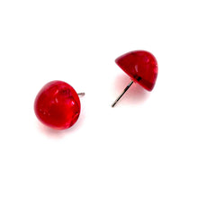 Load image into Gallery viewer, Red Gumdrop Stud Earrings