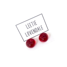 Load image into Gallery viewer, Red Gumdrop Stud Earrings