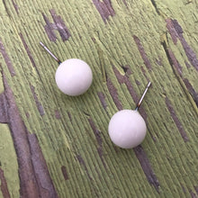 Load image into Gallery viewer, White Ball Stud Earrings
