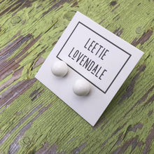 Load image into Gallery viewer, White Ball Stud Earrings