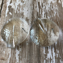 Load image into Gallery viewer, Clear Rippled Art Deco Palette Earrings