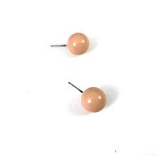 Load image into Gallery viewer, Taupe Ball Stud Earrings