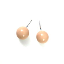Load image into Gallery viewer, Taupe Ball Stud Earrings