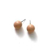 Load image into Gallery viewer, Taupe Ball Stud Earrings
